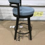 Amisco Ronny Swivel Stool upholstered seat metal frame