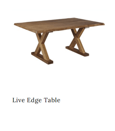 live edge amish table