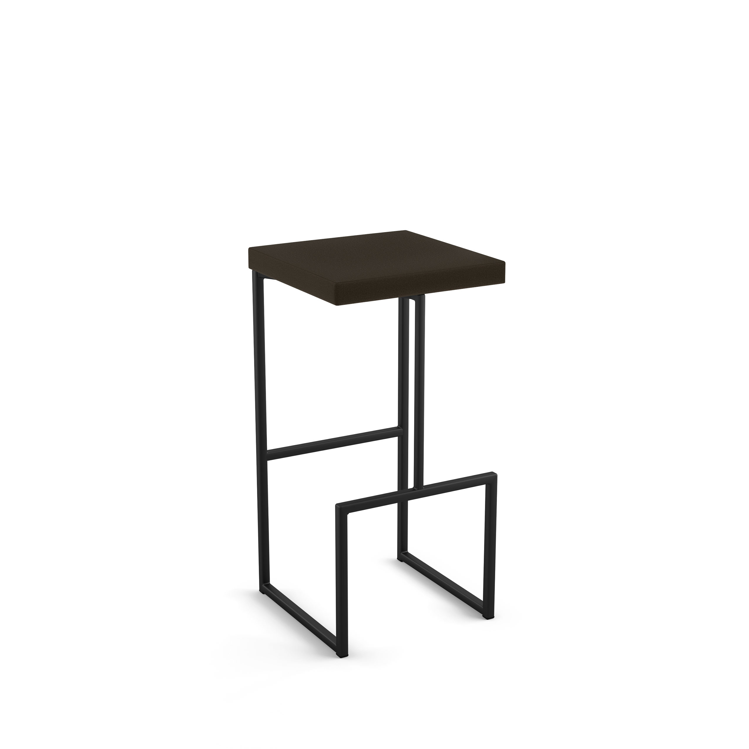 Fred by Amisco, a counter height bar height Wood Non Swivel Seat Metal Frame stool